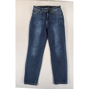 Judy Blue Cropped Slim Capri Womens 9/29 Dark Wash High Rise Jeans JB82390DK